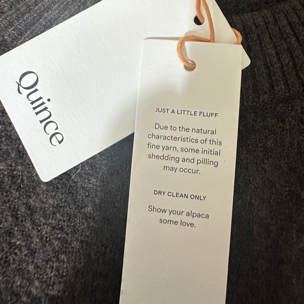 Quince Crewneck Sweater Women Brown Wool Baby Alpaca Knit Quiet Luxury Cozcore L - Picture 5 of 7